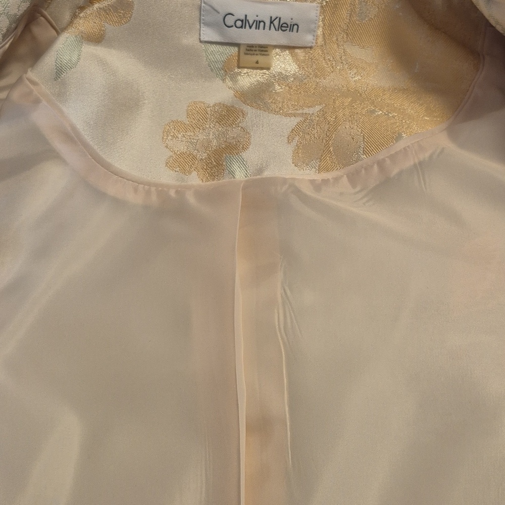 CALVIN KLEIN Metallic Floral Blazer - 4 - Picture 8 of 11